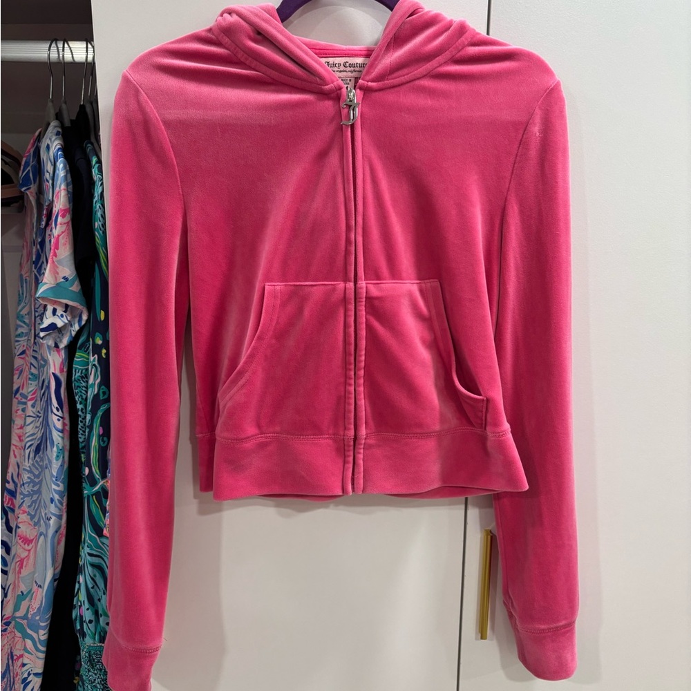 Juicy Couture Fuchsia Velour Hoodie